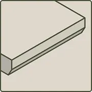 Cutting board with bevelled sides